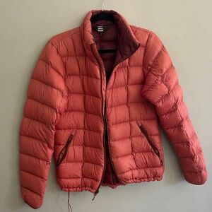 REI Women's Coral-Red Quilted Puffer Jacket
